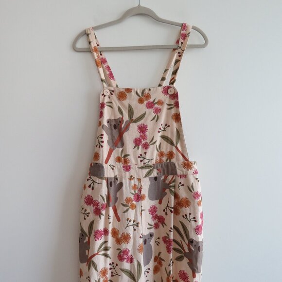 PRINCESS HIGHWAY X MODCLOTH Kool As A Koala Linen Blend Overalls - Size US 10 - Picture 3 of 16